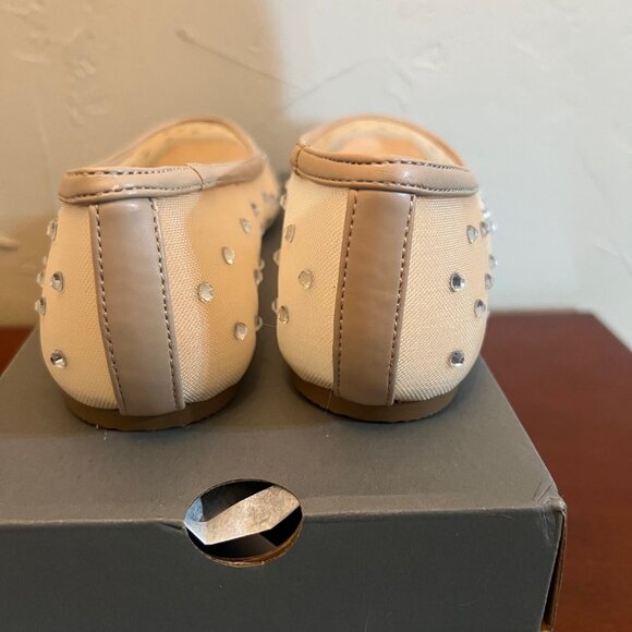 NEW Women's Loft Sparkle Rhinestone Mesh Ballet Flats in Blush Sparkle - Size 7 - Picture 6 of 8